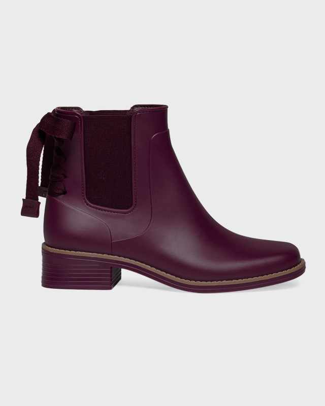 Briton Lace-Up Rubber Rain Booties